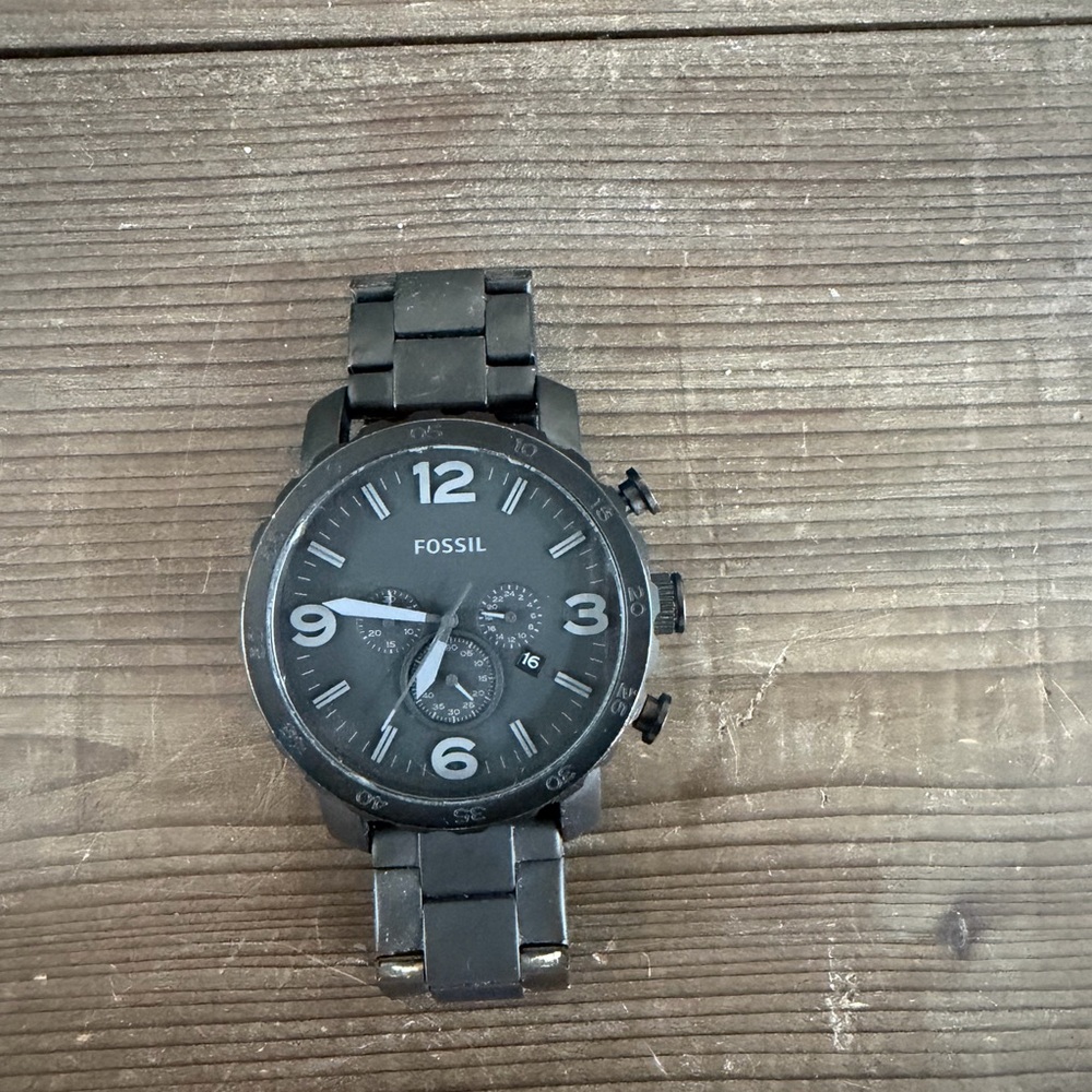Fossil Matte Black Men's Chronograph Watch